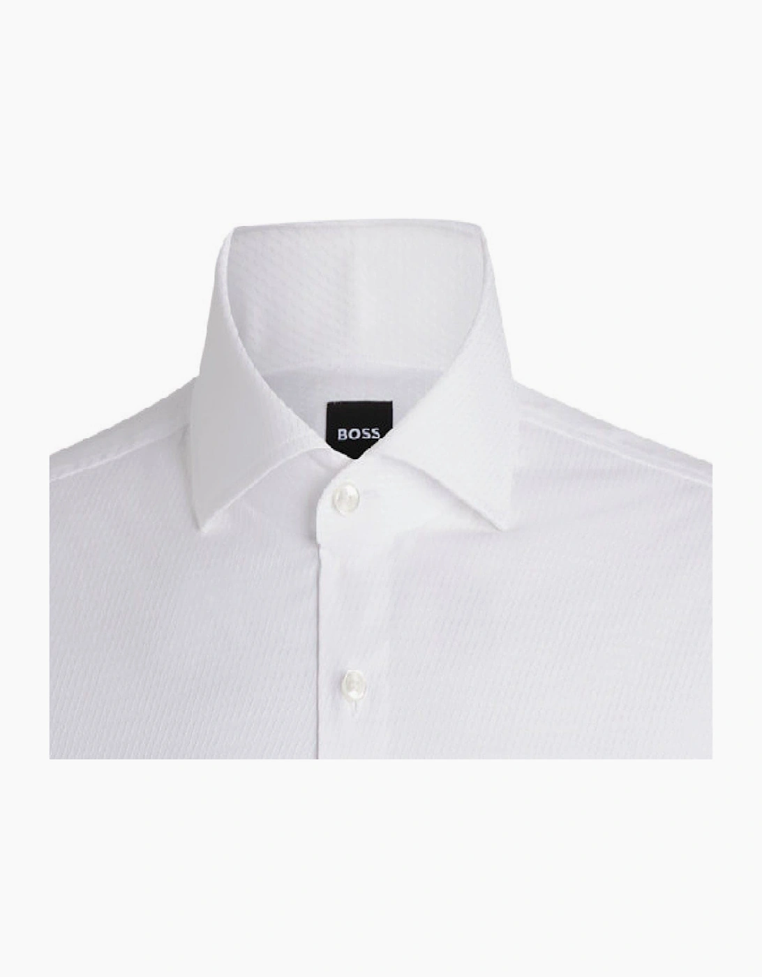Spread Collar Long Sleeve Slim Fit Oxford Shirt