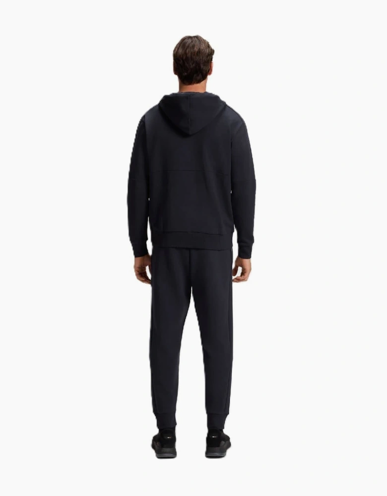 Saggynos Solid Patterned Hooded Drawstring Ribbed Cuff Jacket