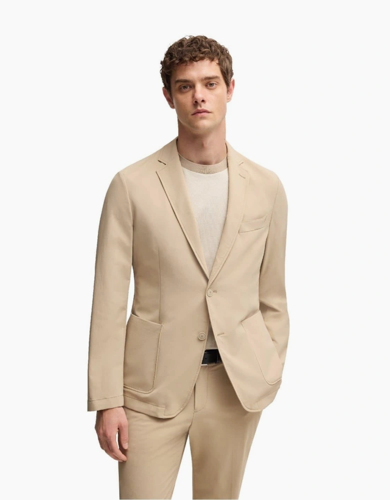 Mens Solid Patterned Notch Collared Blazer