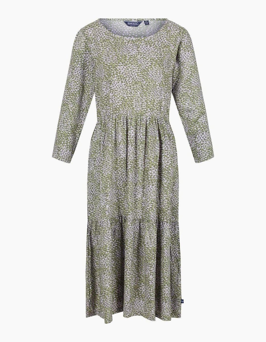 Regatta Women's Briella Crew Neck Three Quarter Sleeve Maxi Dress - Grnfldsabstr - Size, 10