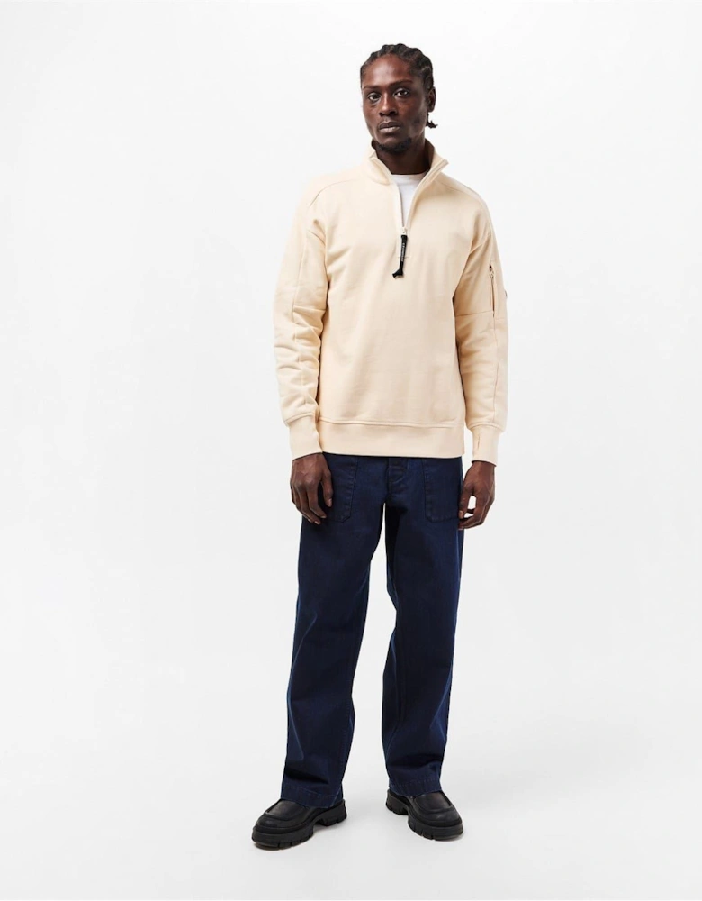 Mens Lens Quarter Zip Fleece Top