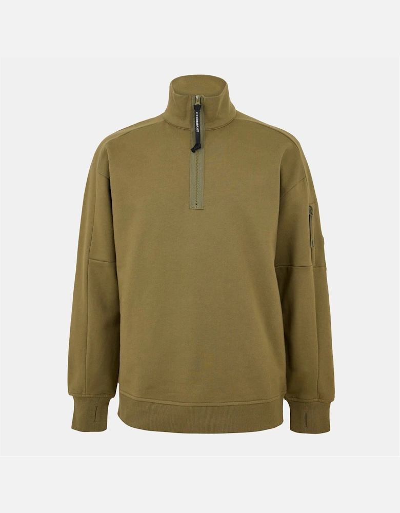 Mens Lens Quarter Zip Fleece Top