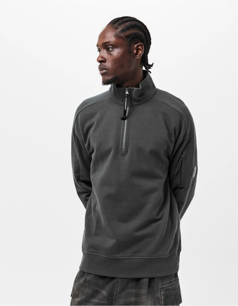 Mens Lens Quarter Zip Fleece Top