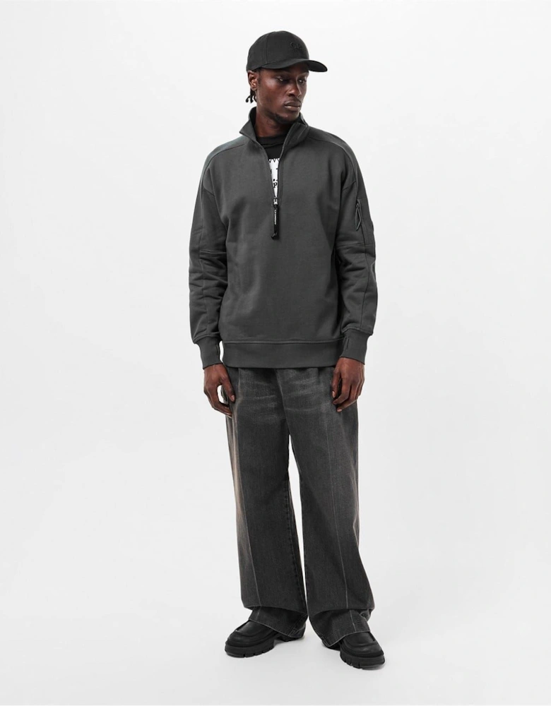 Mens Lens Quarter Zip Fleece Top