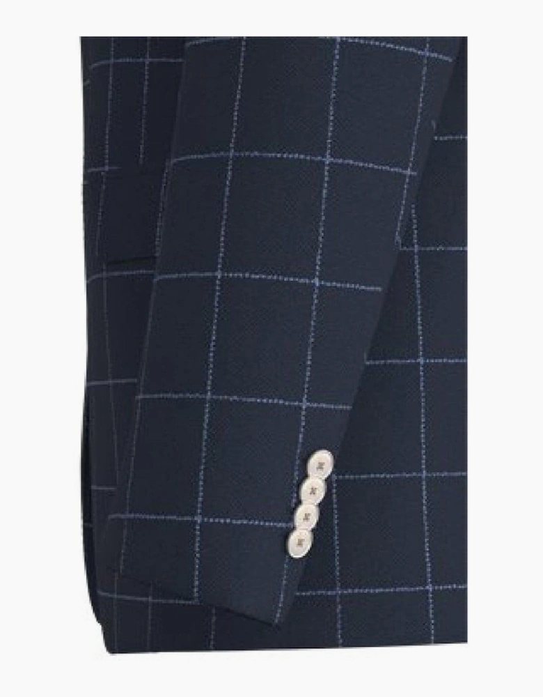 Mens Plaid Patterned Notch Collared Suit Jacket
