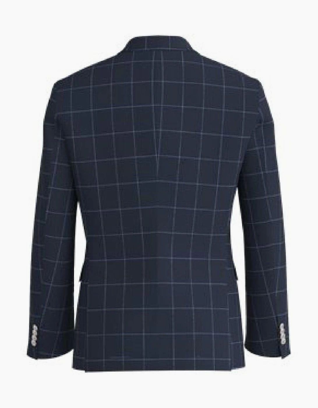 Mens Plaid Patterned Notch Collared Suit Jacket