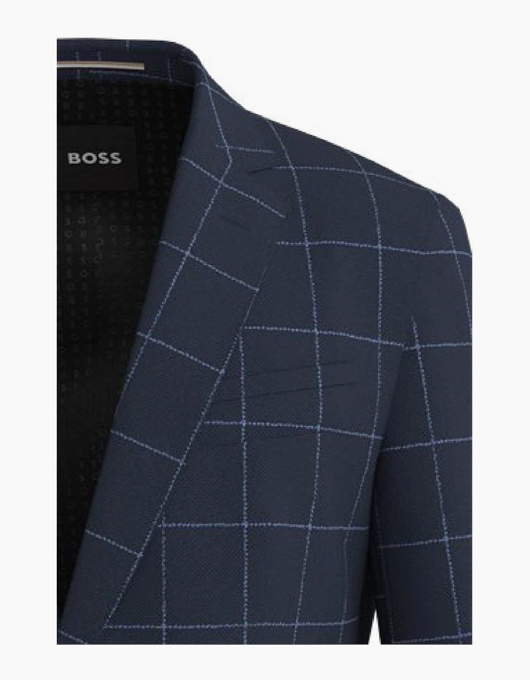 Mens Plaid Patterned Notch Collared Suit Jacket