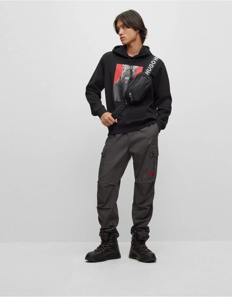Graphic Hooded Neck Long Sleeve Sweatshirt