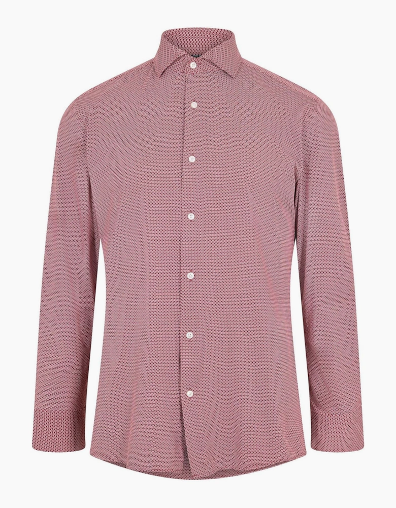 Spread Collar Slim Fit Long Sleeve Oxford Shirt