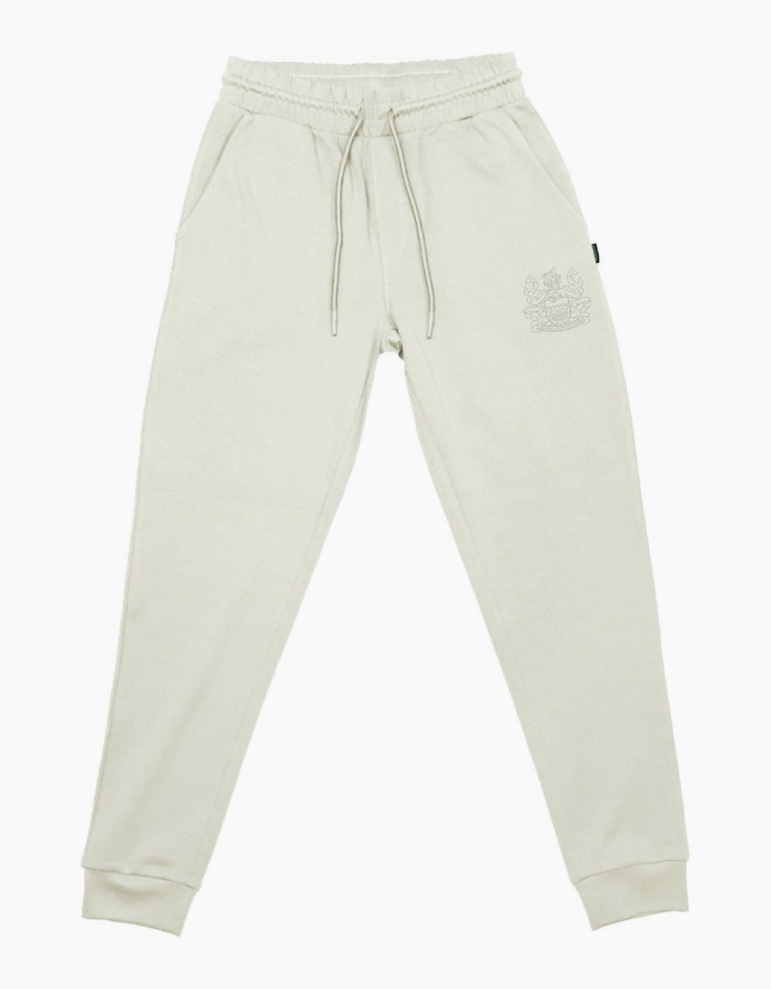 Aquascutum Men's Cream Solid Patterned Tapered Fit Slim Joggers - Size: Regular/32/30/31/36