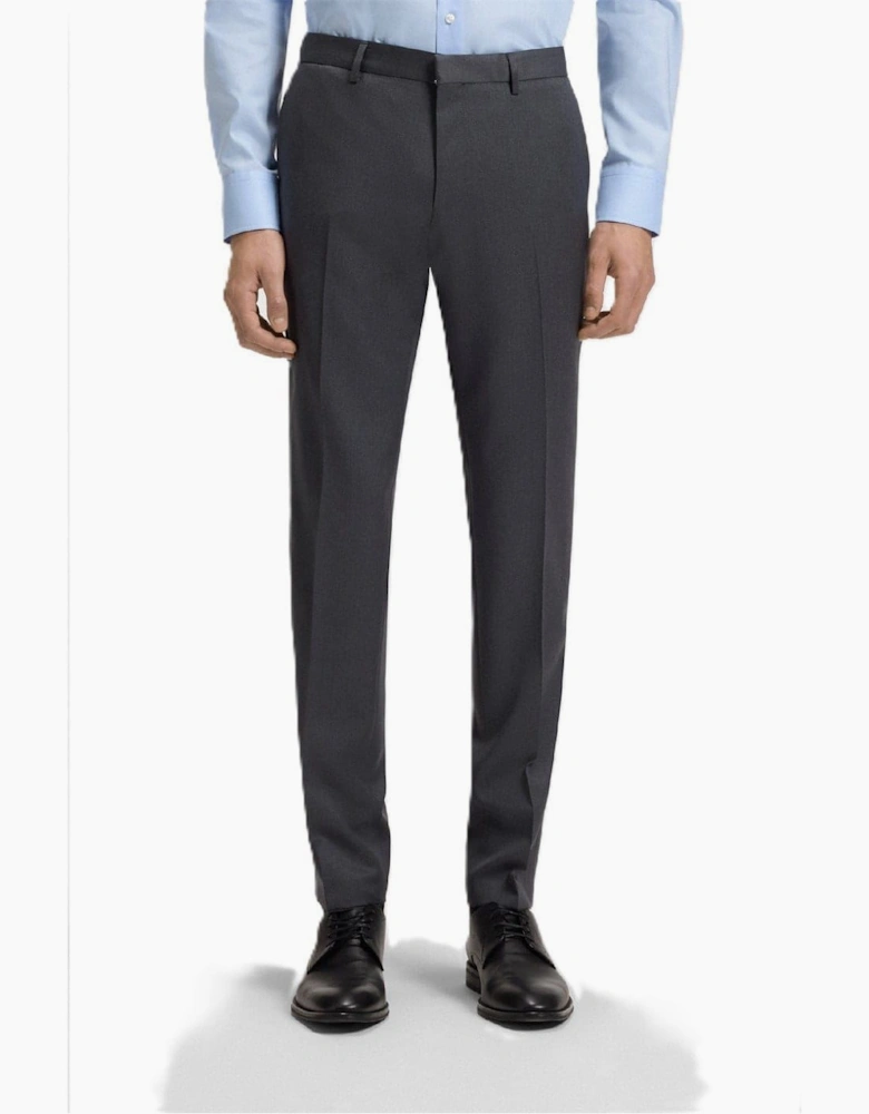 Wenten Solid Patterned Straight Leg Trousers