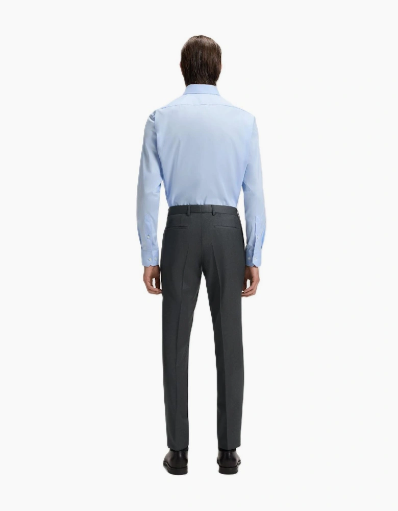 Wenten Solid Patterned Straight Leg Trousers