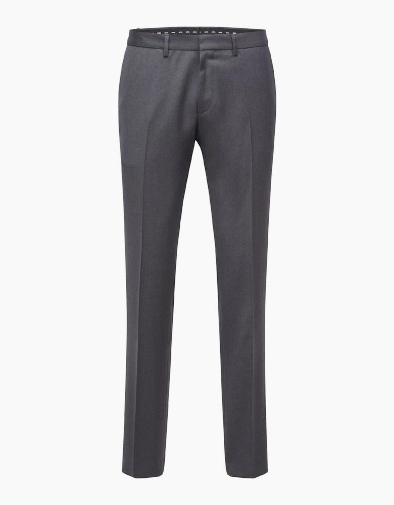 Wenten Solid Patterned Straight Leg Trousers