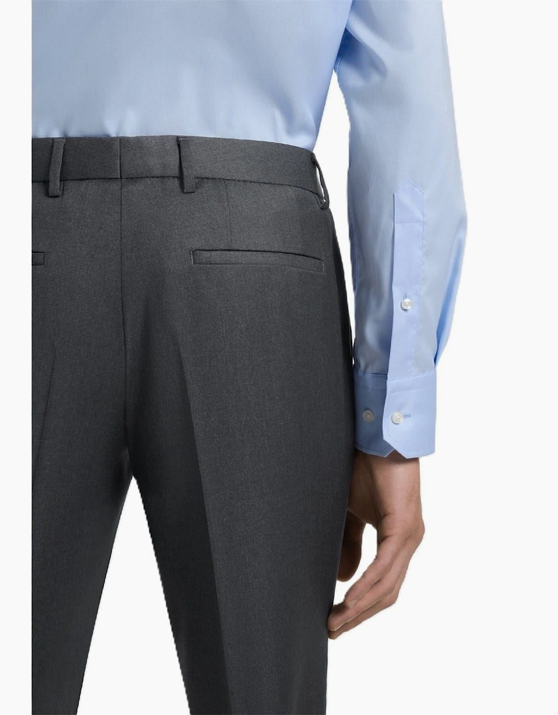 Wenten Solid Patterned Straight Leg Trousers