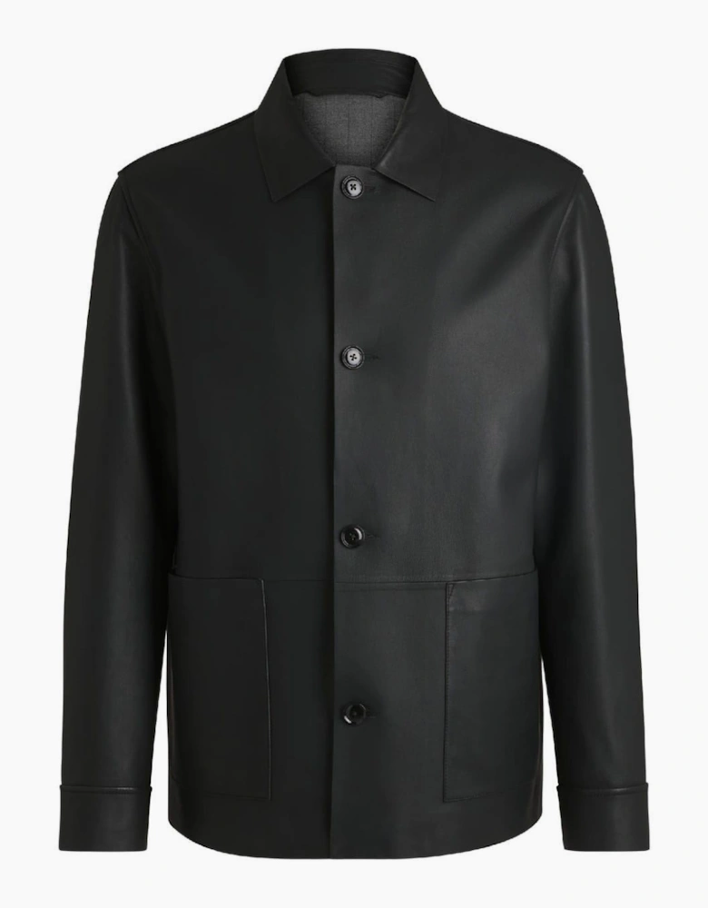 Solid Patterned Front Pocket Woven Cuff Over Coat