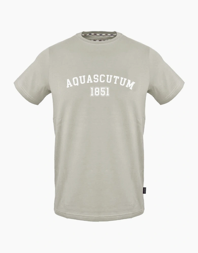 Arch Lettering Crew Neck Short Sleeve T-Shirt