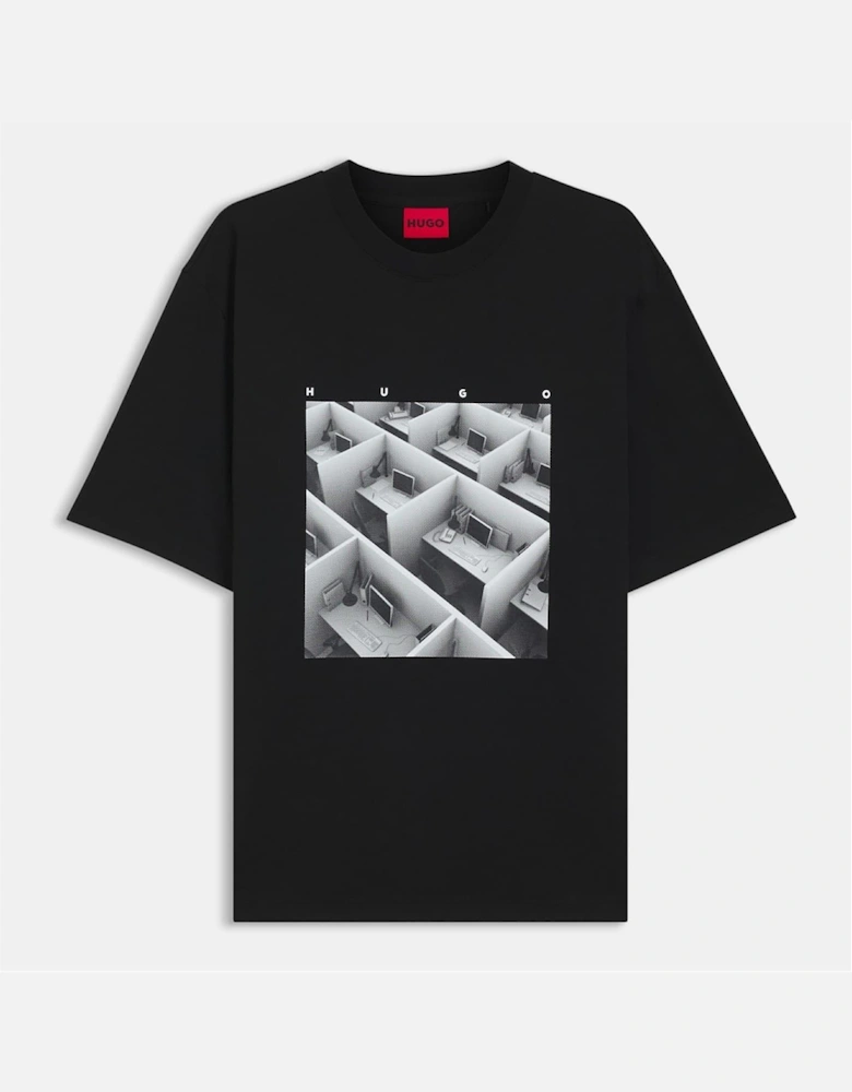 10266462 01 - Graphic Crew Neck Ribbed Collar Short Sleeve Jersey T-Shirt