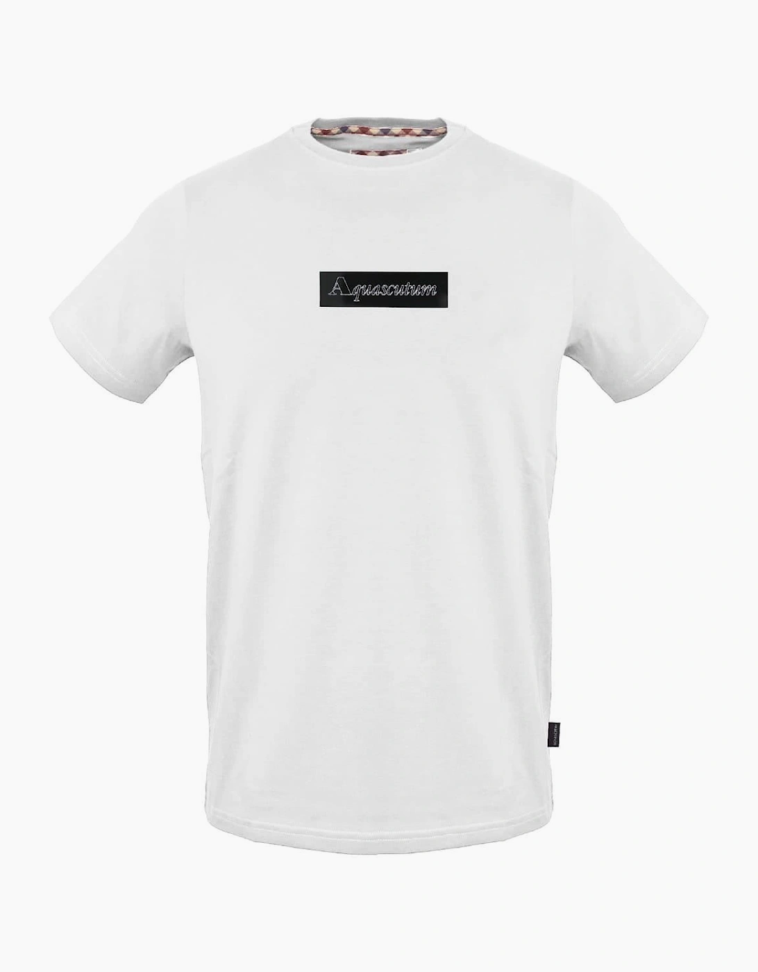 Aquascutum Aquascutum Men's Crew Neck Short Sleeve Regular Fit T-Shirt - White