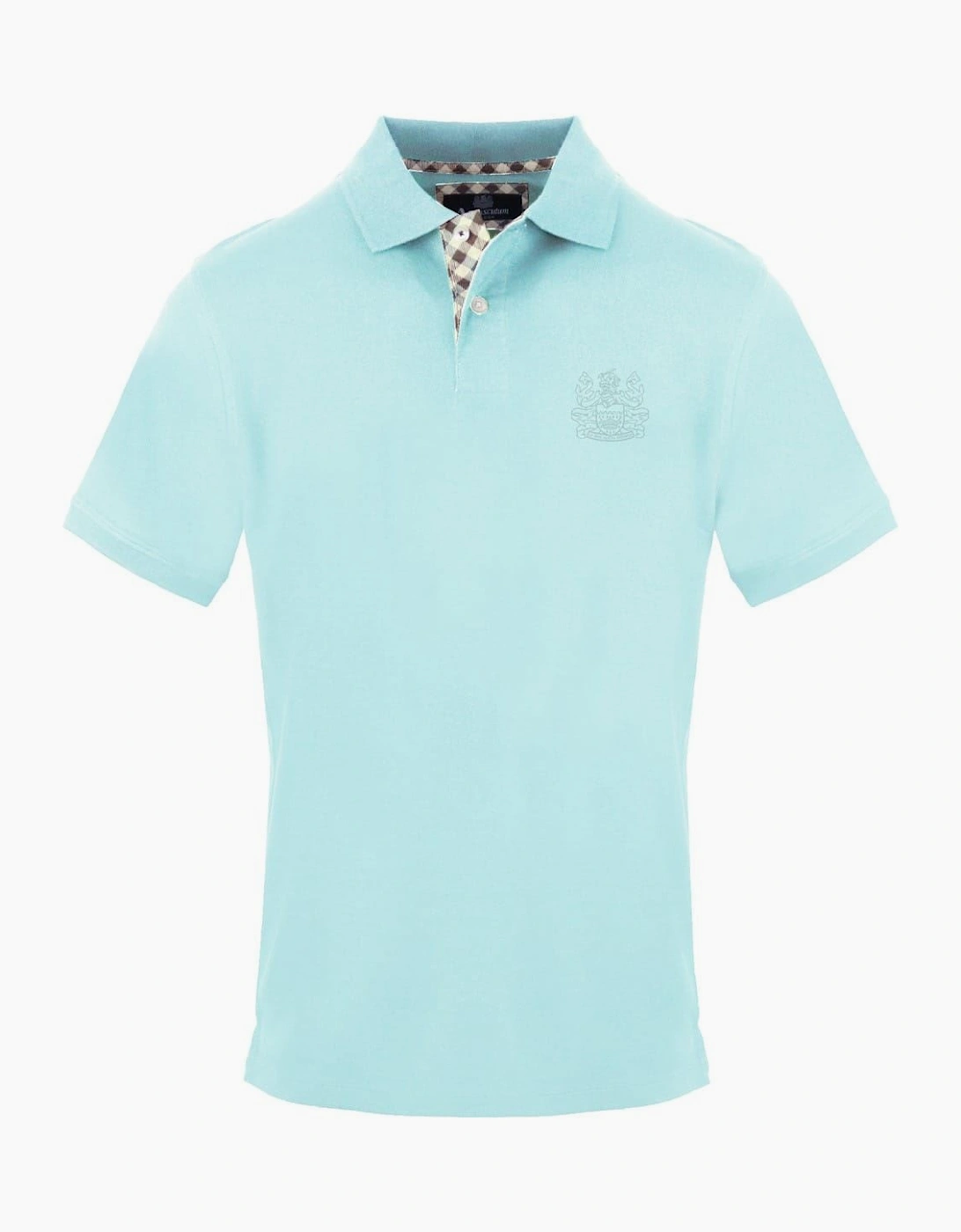 Embroidered Collared Neck Short Sleeve Polo Shirt, 2 of 1