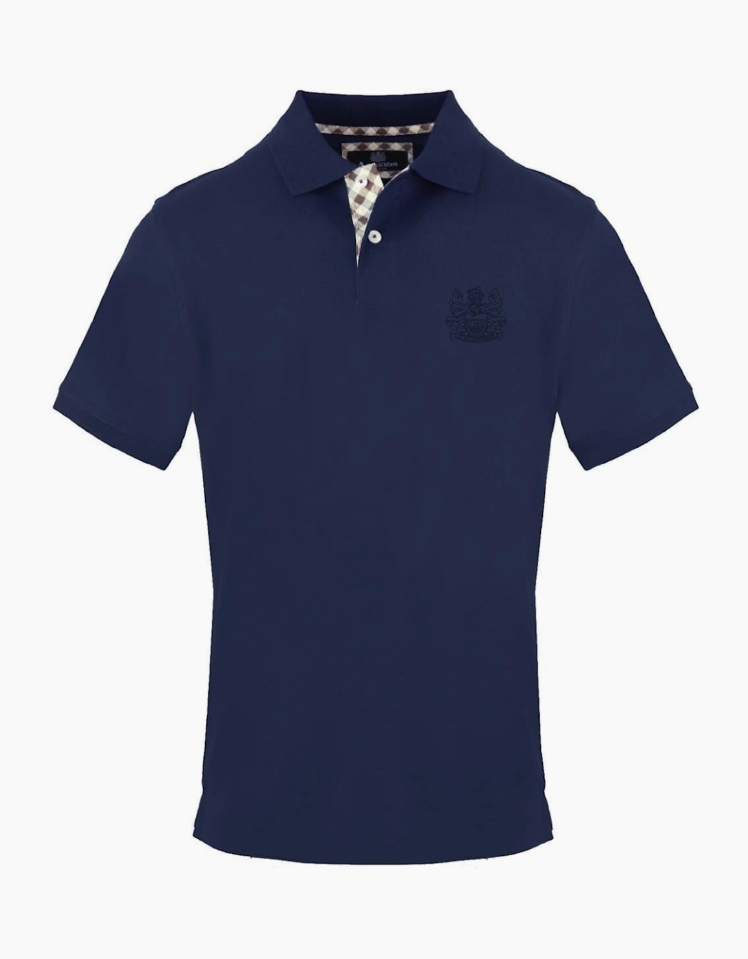 Embroidered Collared Neck Short Sleeve Polo Shirt, 2 of 1