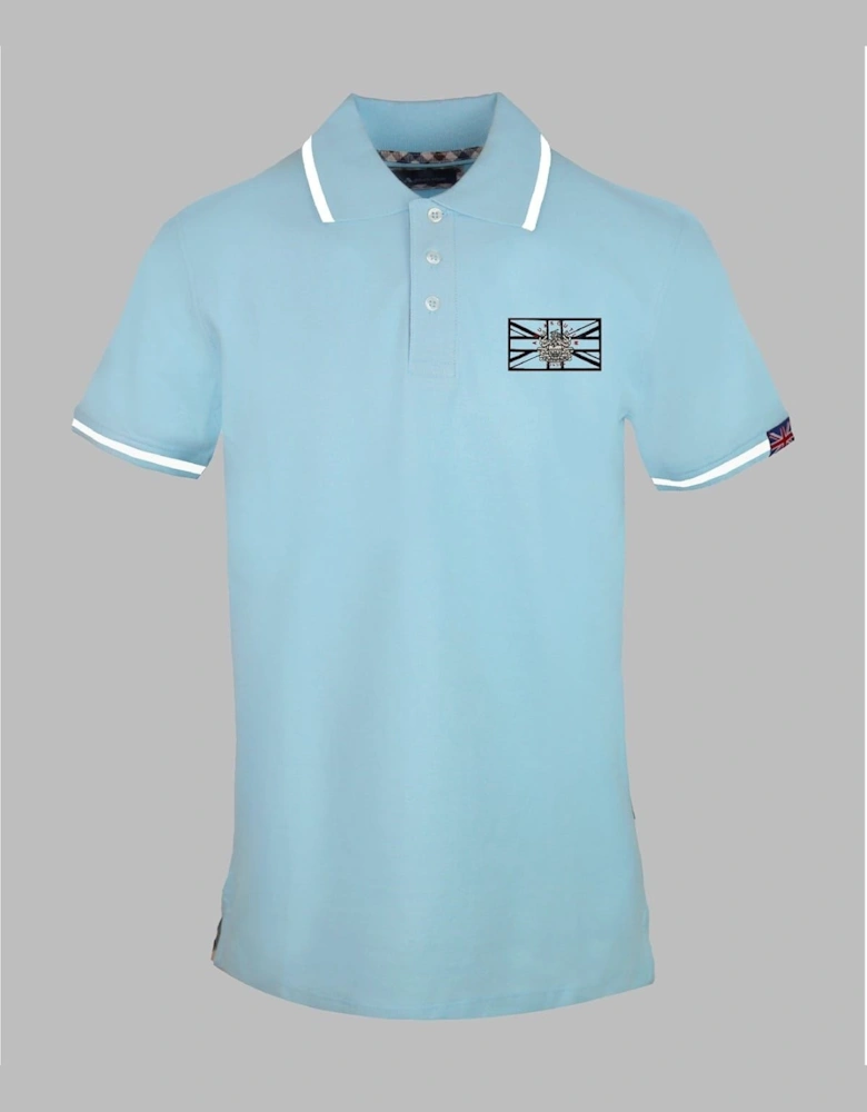 Madras Flag Collared Neck Short Sleeve Polo Shirt
