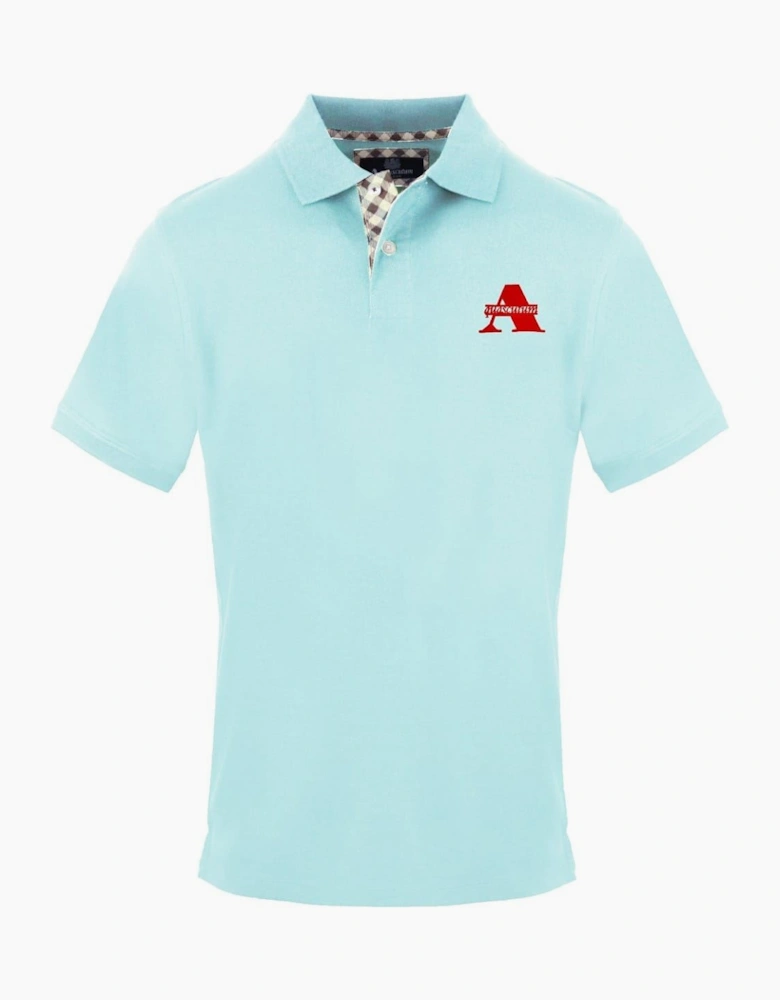 Embroidered Collared Neck Short Sleeve Polo Shirt