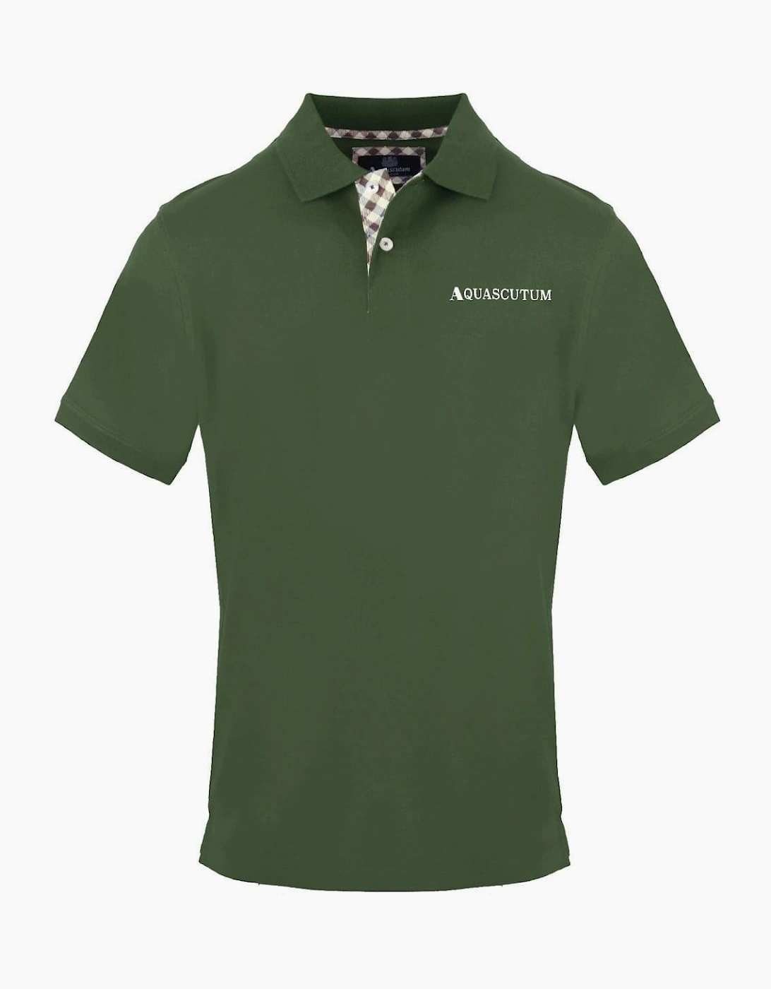 Embroidered Collared Neck Short Sleeve Polo Shirt