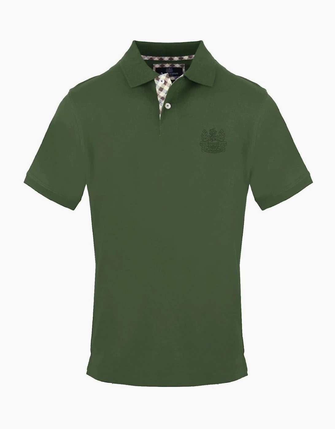 Embroidered Collared Neck Short Sleeve Polo Shirt, 2 of 1