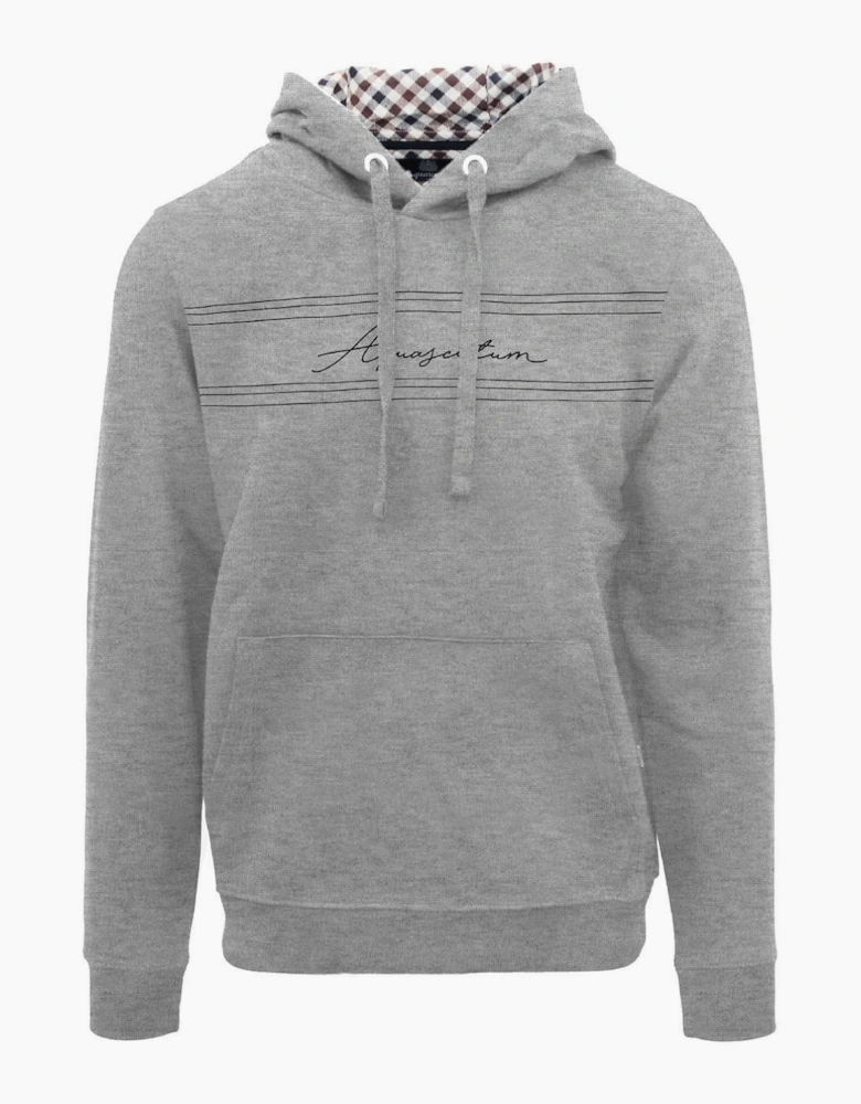 Hooded Neck Signature Print Sweatshirt