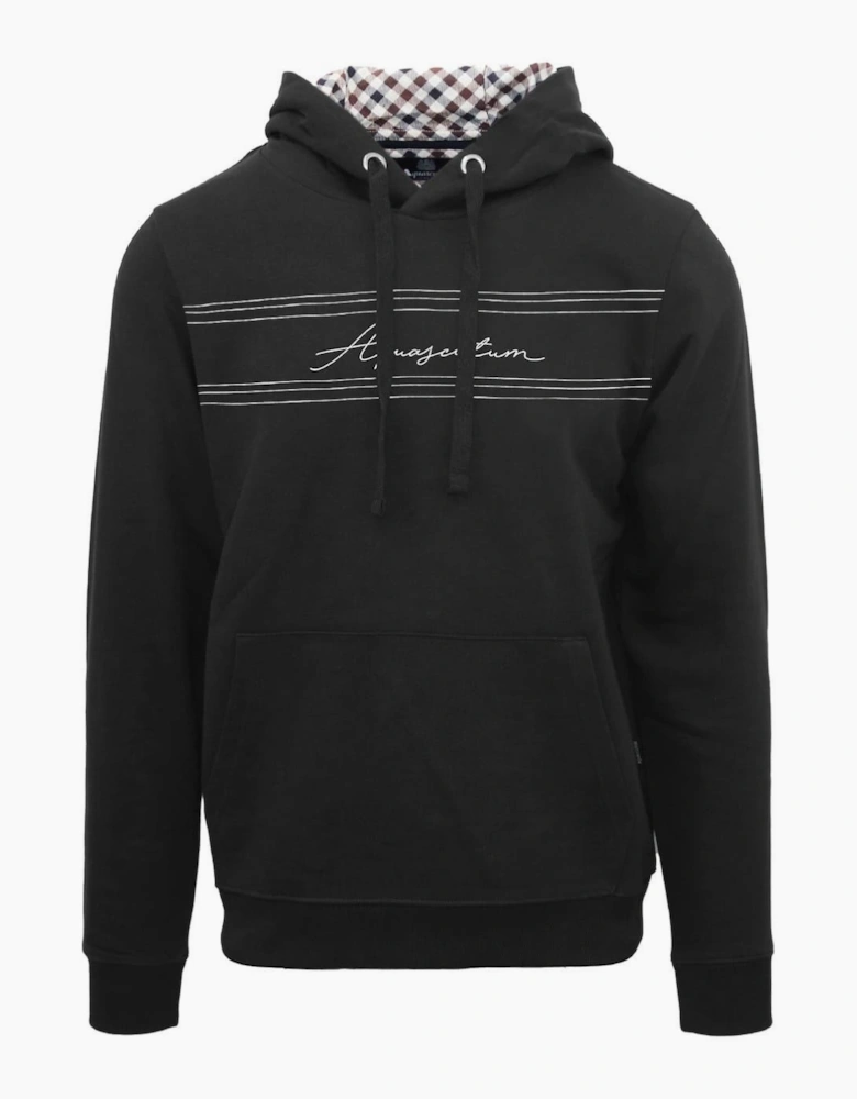 Hooded Neck Signature Print Sweatshirt