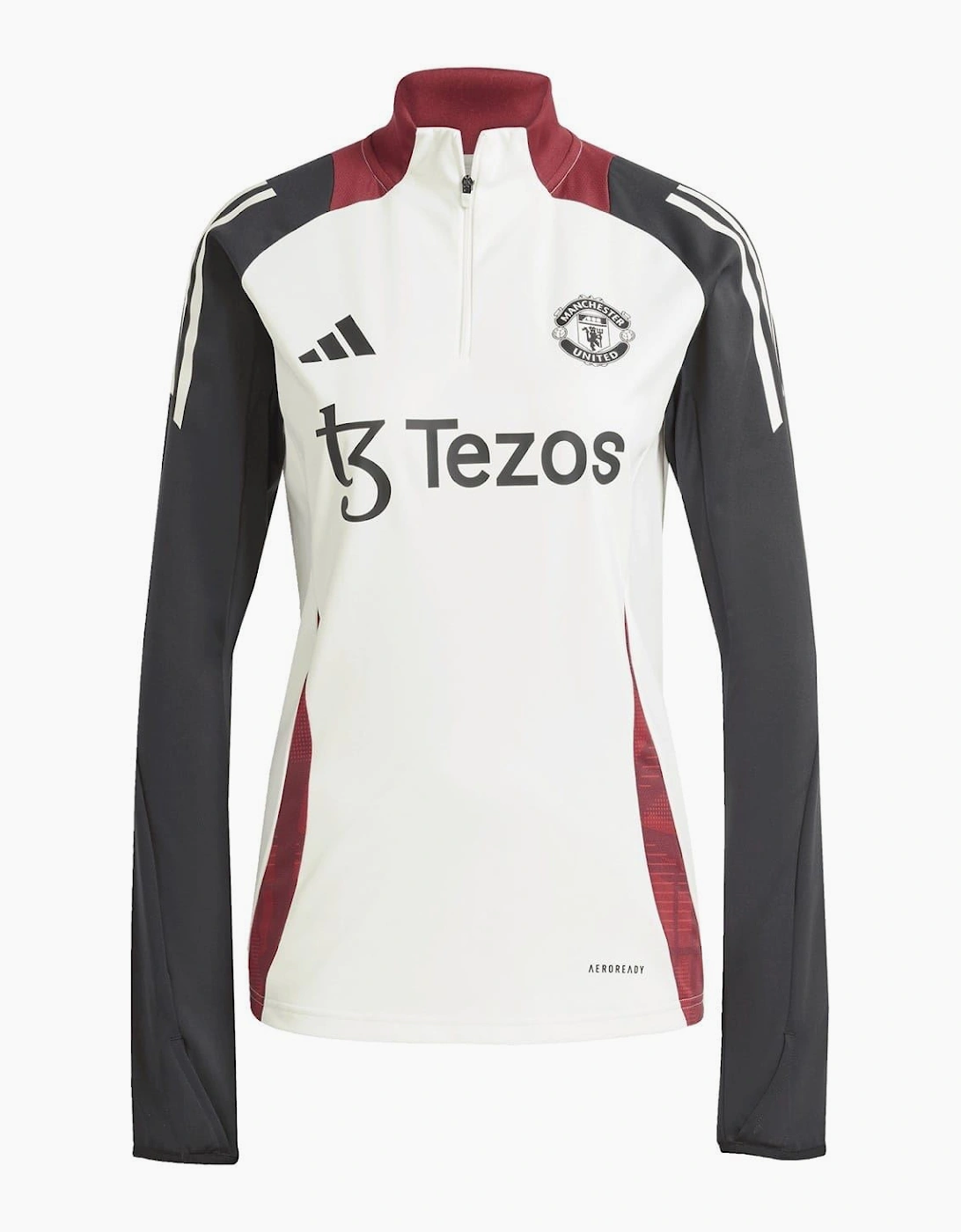 Manchester United Zip Neck Raglan Sleeve Athletic Top, 2 of 1