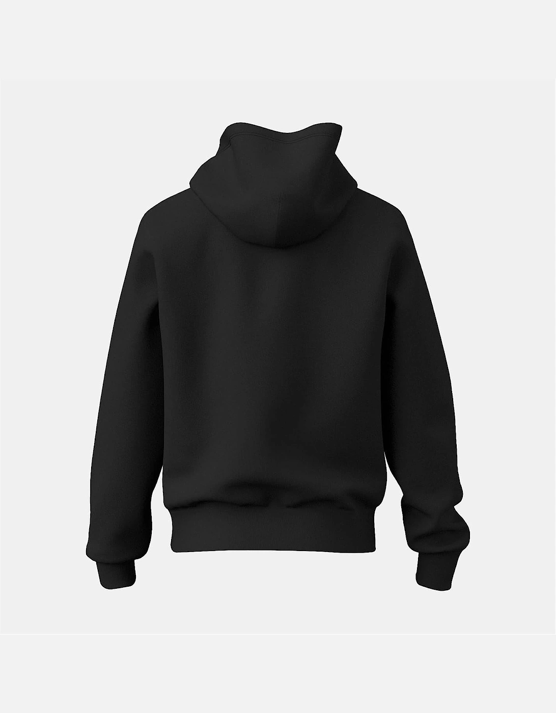 Hooded Neck Long Sleeve Box Print Sweatshirt