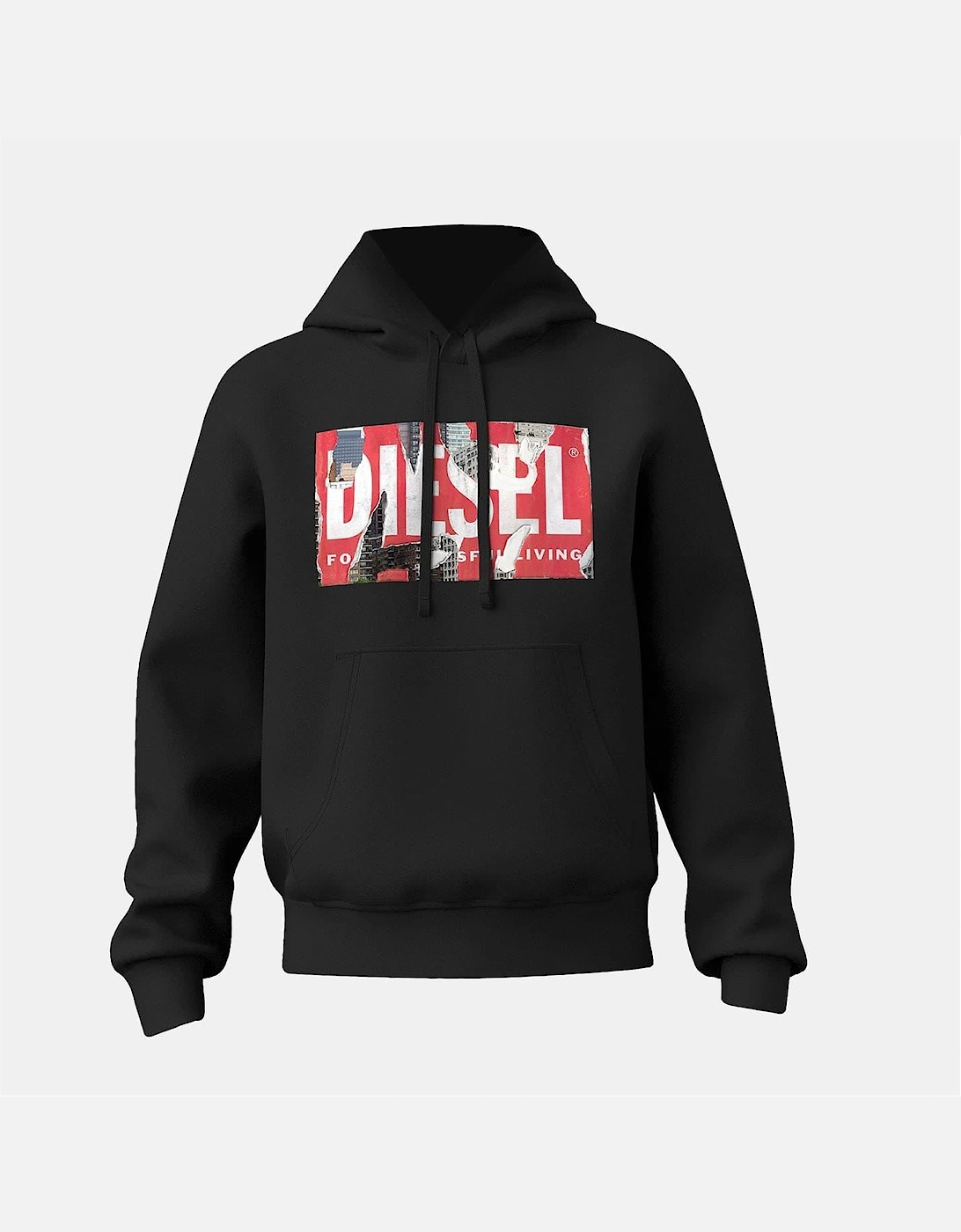 Hooded Neck Long Sleeve Box Print Sweatshirt, 3 of 2
