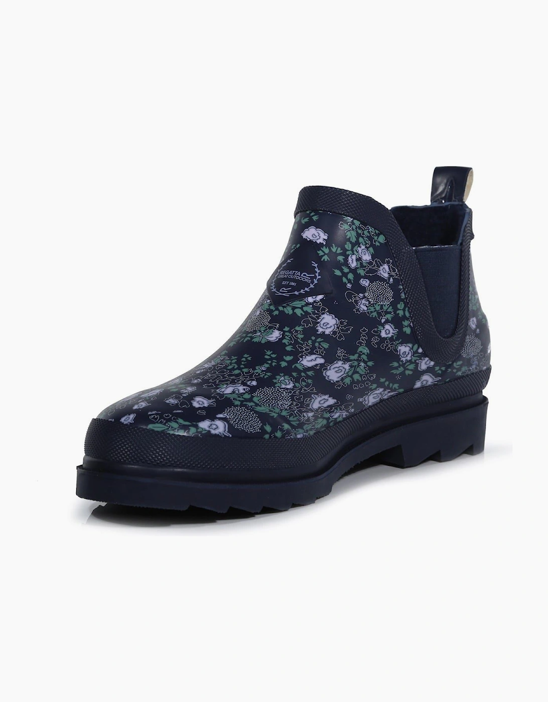 Harper Floral Rain Boots with Lug Sole