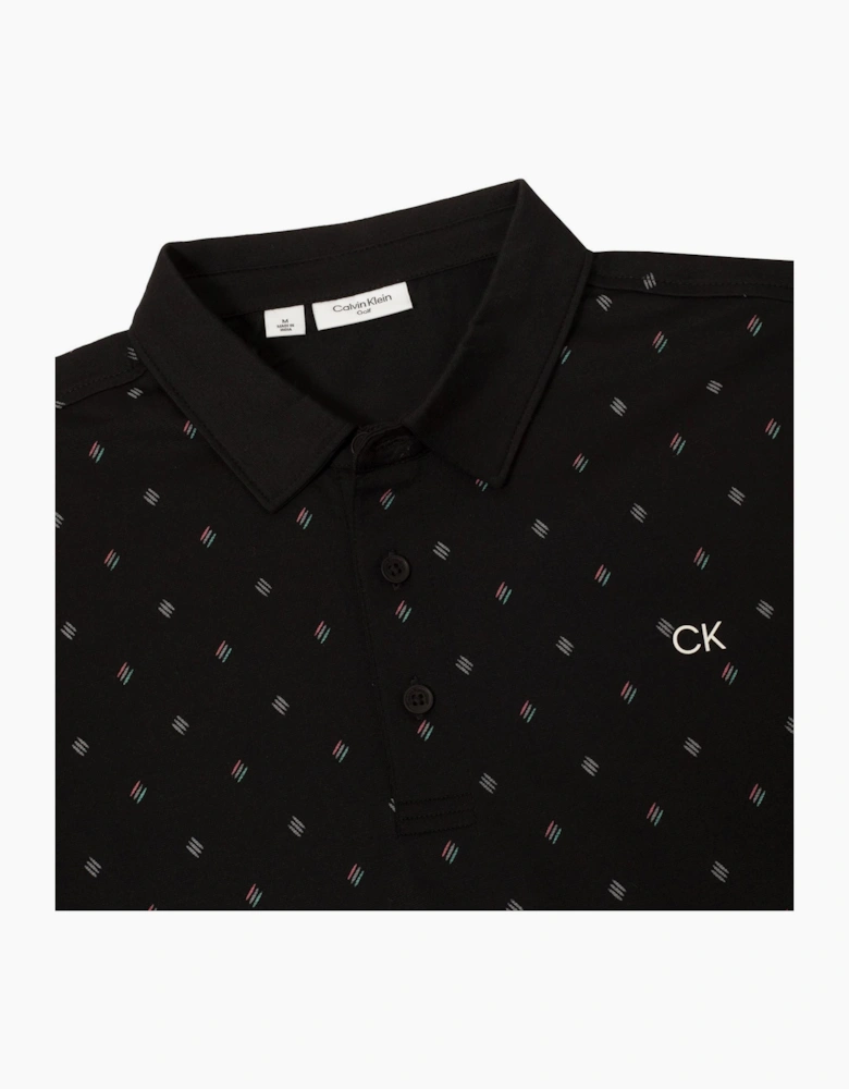 Graphic Print Collared Short Sleeve Polo Shirt