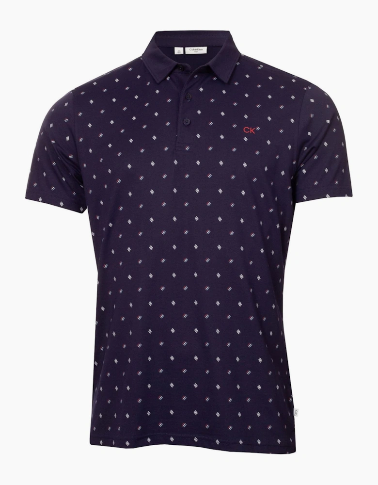 Graphic Print Collared Short Sleeve Polo Shirt