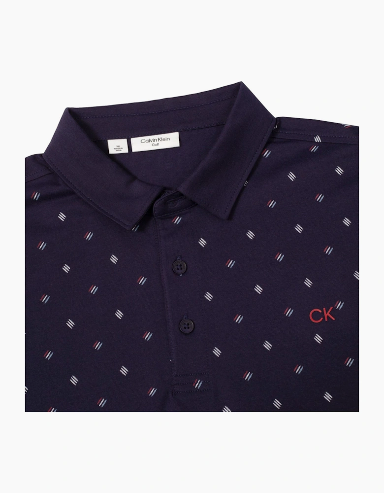 Graphic Print Collared Short Sleeve Polo Shirt