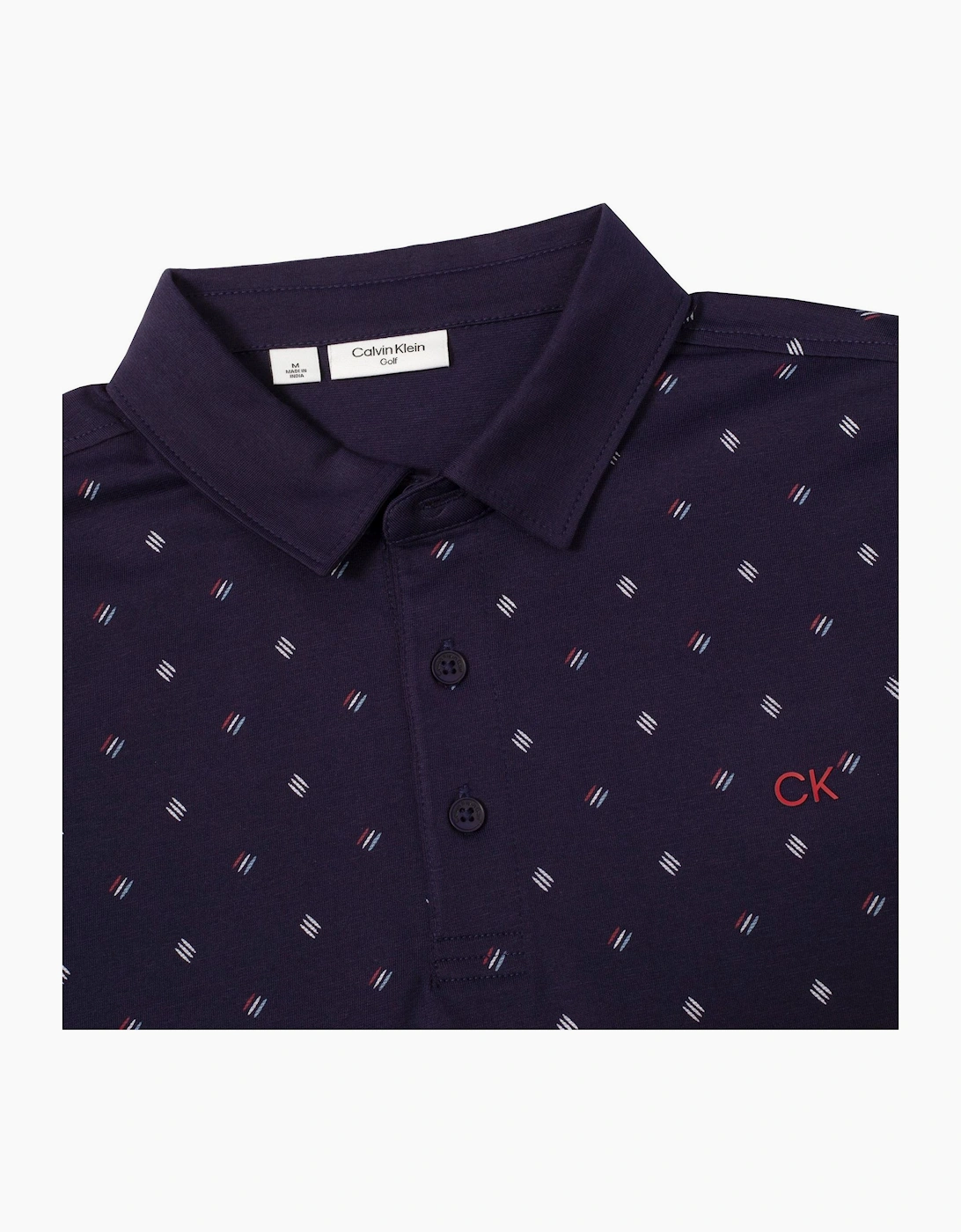 Graphic Print Collared Short Sleeve Polo Shirt