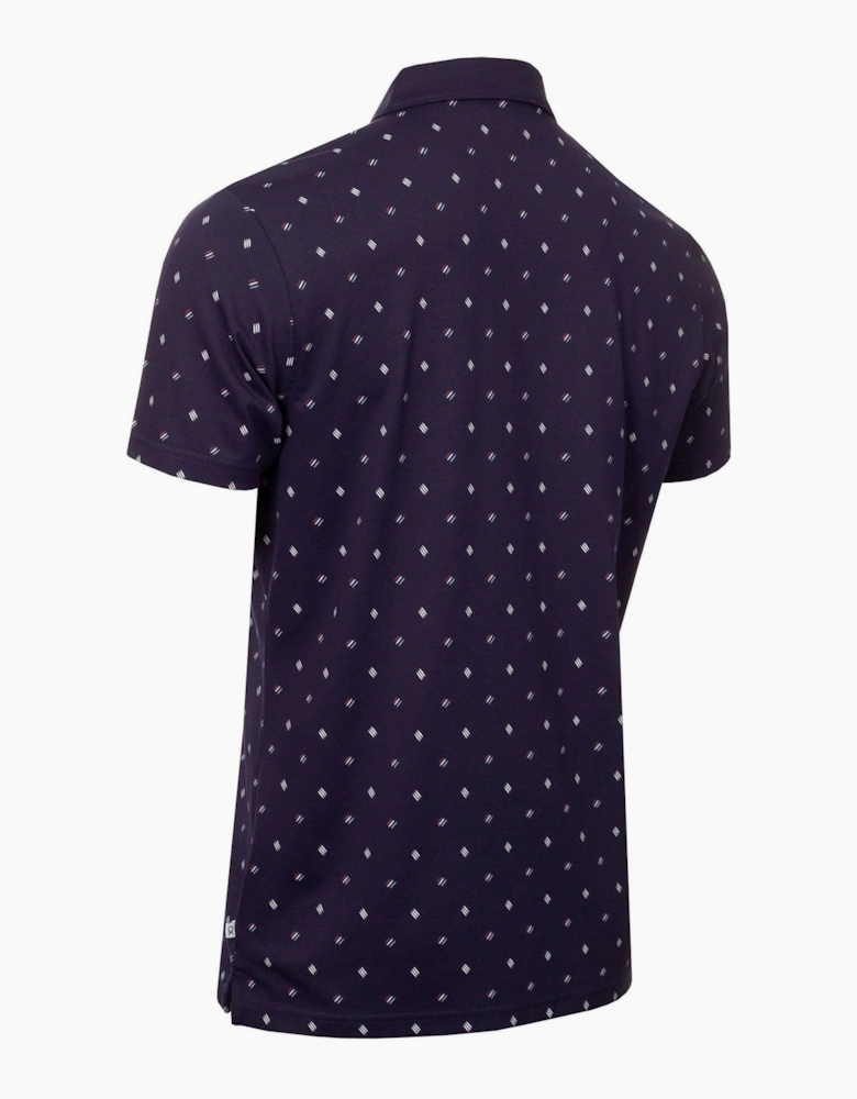 Graphic Print Collared Short Sleeve Polo Shirt
