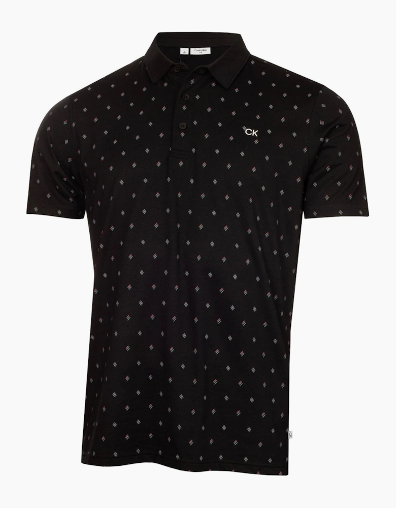 Graphic Print Collared Short Sleeve Polo Shirt