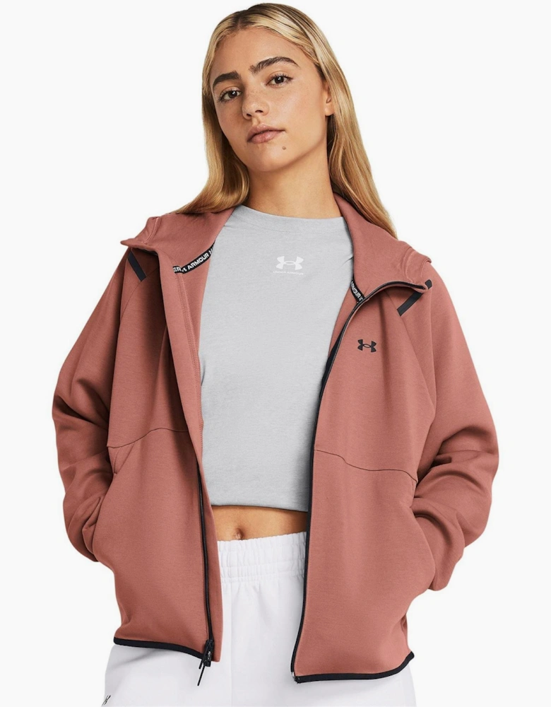 Unst Heathered Patterned Hooded Full Zipper Sweat Jacket