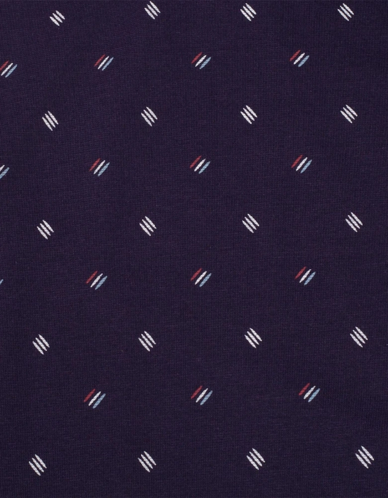 Graphic Print Collared Short Sleeve Polo Shirt