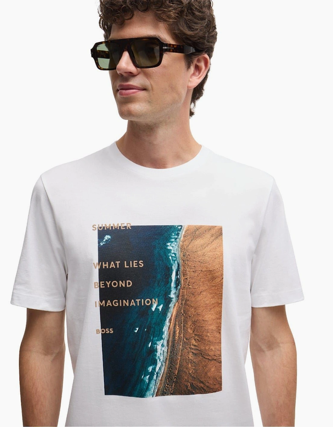 Text Graphic Crew Neck Short Sleeve Jersey T-Shirt