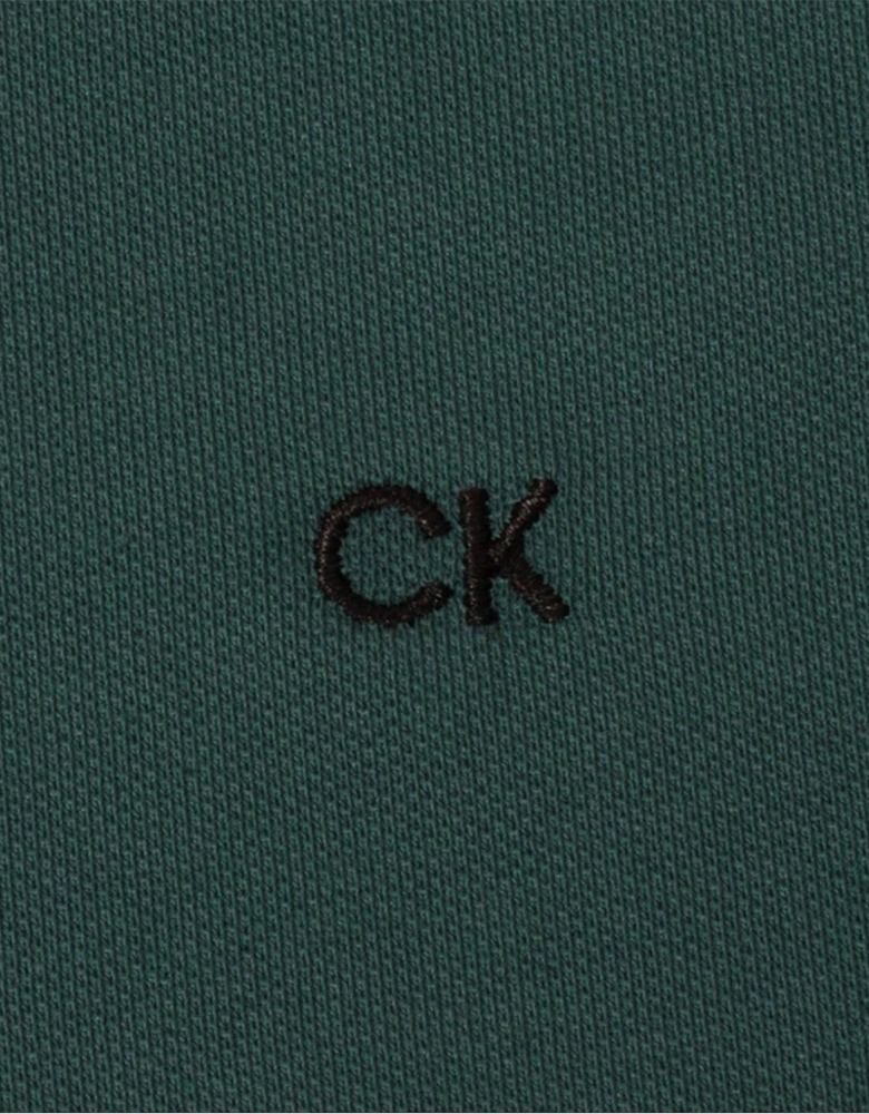 Embroidered Lacoste Lettering Collared Polo Shirt