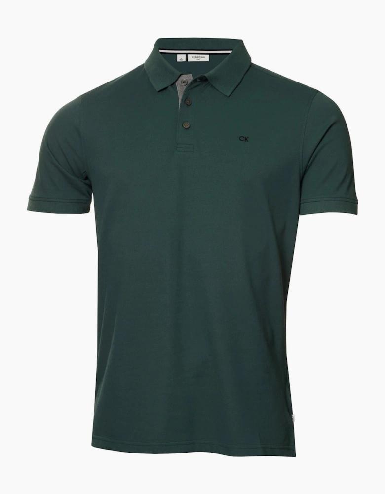 Embroidered Lacoste Lettering Collared Polo Shirt