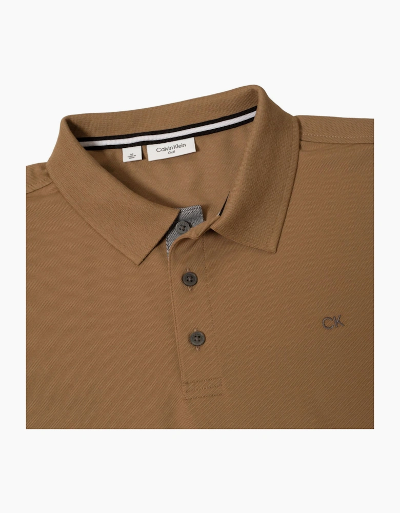 Embroidered Lacoste Lettering Collared Polo Shirt