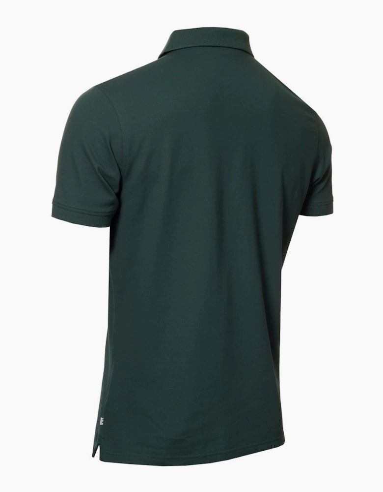 Embroidered Lacoste Lettering Collared Polo Shirt