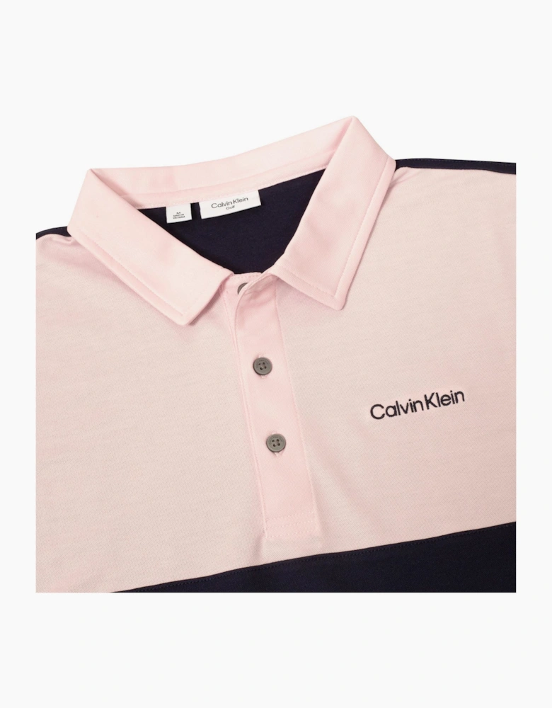 Embroidered Lacoste Lettering Collared Polo Shirt