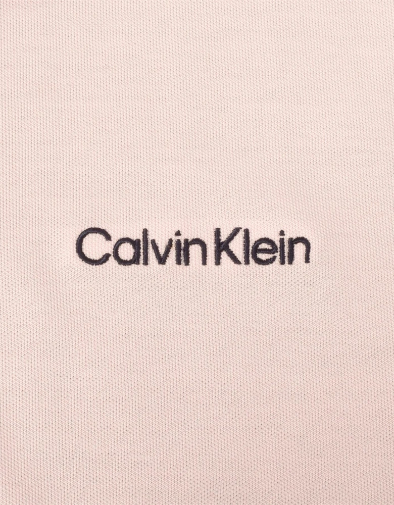 Embroidered Lacoste Lettering Collared Polo Shirt