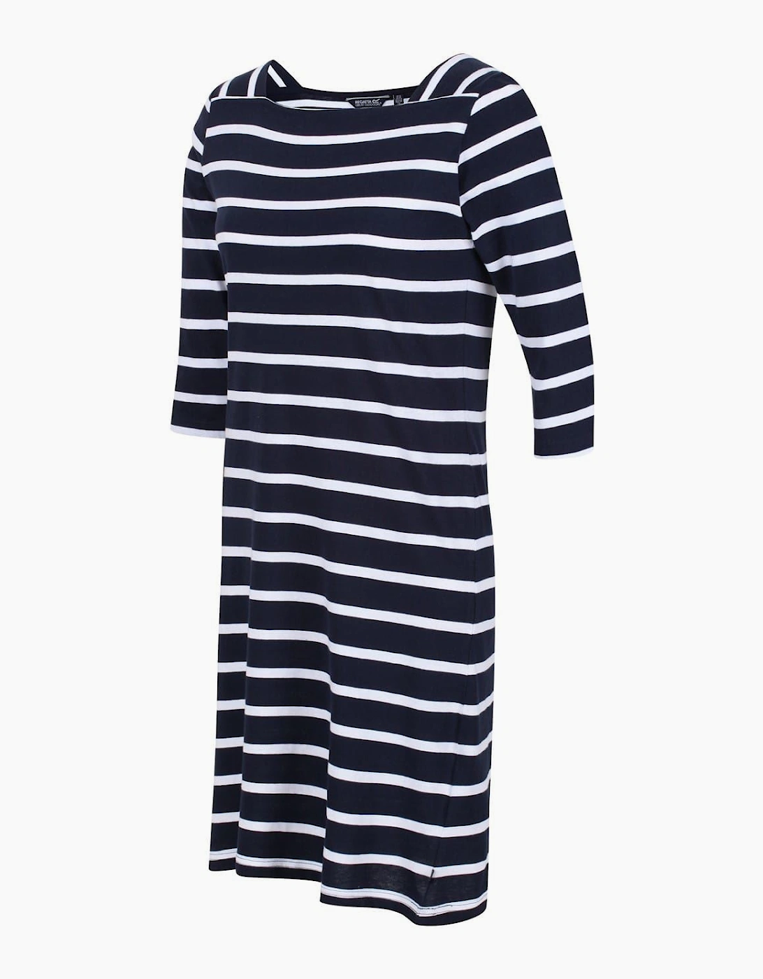 Paislee Boat Neck Three Quarter Sleeve Knee Length Dress
